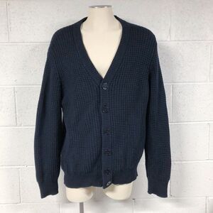 Mens Emporio Armani Navy Wool Cotton Cardigan Sweater Size 56